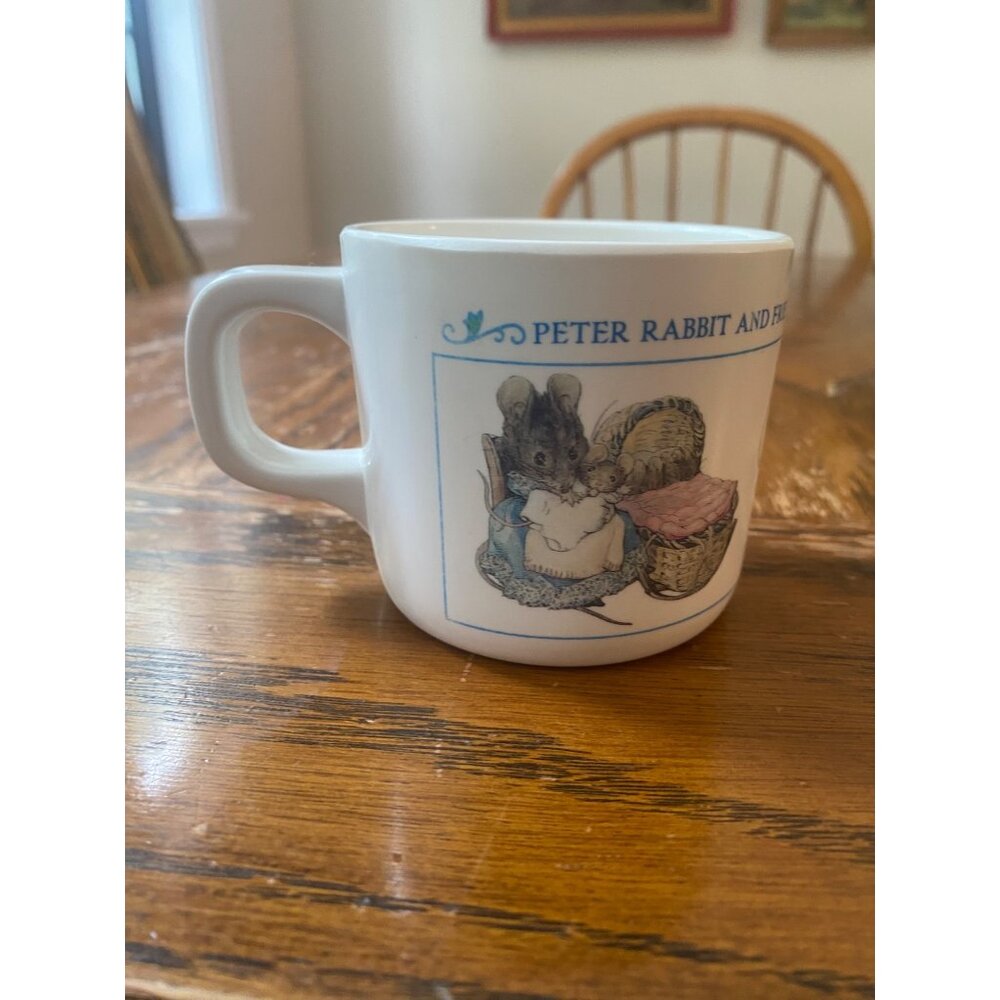 Peter Rabbit & Friends Toddler Cup By Eden Beatrix Potter Design White Cup 4 Oz
